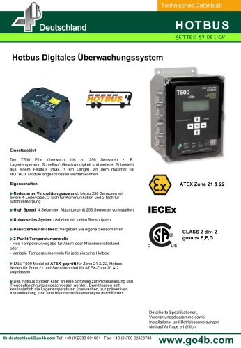 Serielle T500 Elite - Netzwerklösung für Sensor Konstantüberwachung