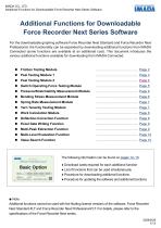 Additional Downloadable Chargeable Functions for Force Recorder Next Series