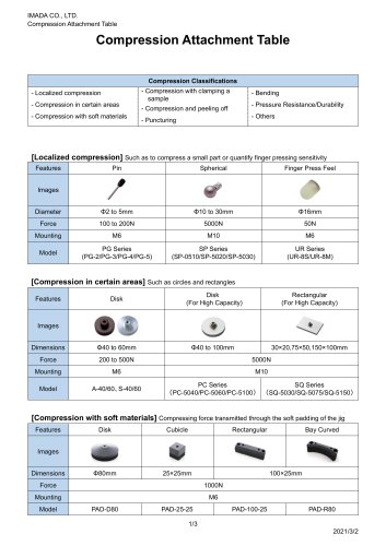 Compression attachment table