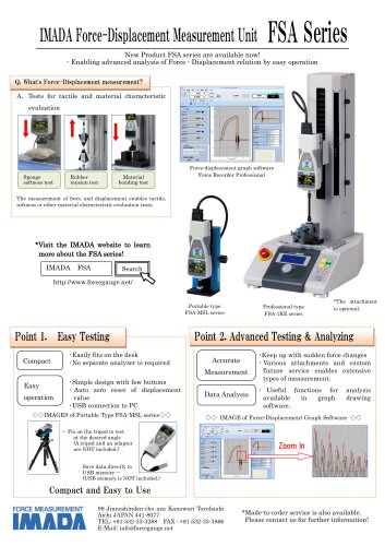 Force-displacement measuring unit FSA