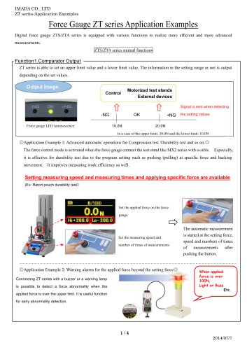 Force Gauge ZT series Application Examples