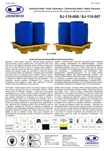 4 DRUM STACKABLE  SPILL PALLET