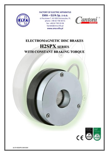 H2SPX series - electromagnetic disc brakes