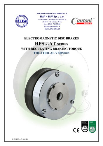 HPS…AT series - electromagnetic disc brakes