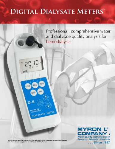 Digital Dialysate Meter&trade; D-4 & D-6
