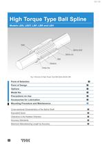 High Torque Type Ball Spline Models LBS, LBST, LBF, LBR and LBH