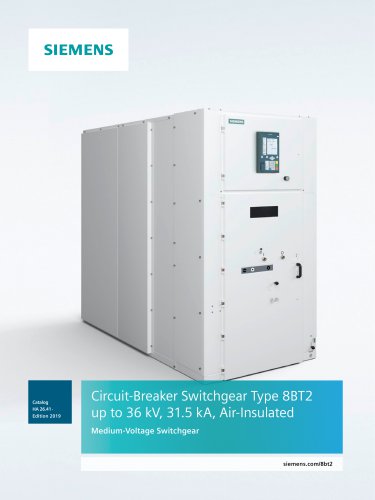 Circuit-Breaker Switchgear Type 8BT2 up to 36 kV, 31.5 kA, Air-Insulated