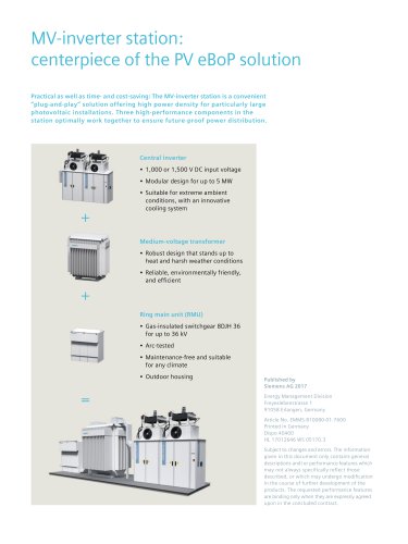 PV electrical Balance of Plant