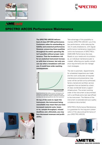 SPECTRO ARCOS Performance Maintenance