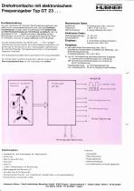 Drehstrom-Tachometer- Dynamo Typenreihe GDDP 0,3/4 GDDP 0,4/4 - 6