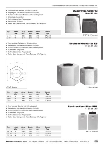 Quadratbehälter M