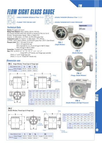 flow sight glass gauge