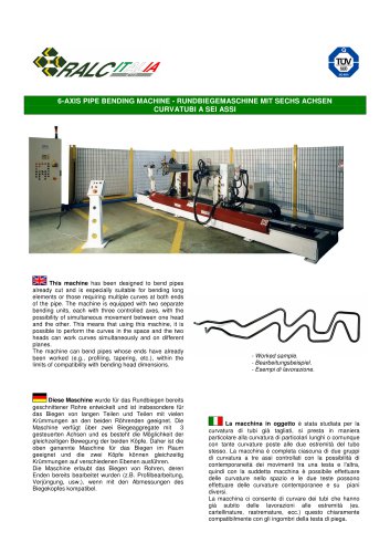 Six-axis pipe bending machine