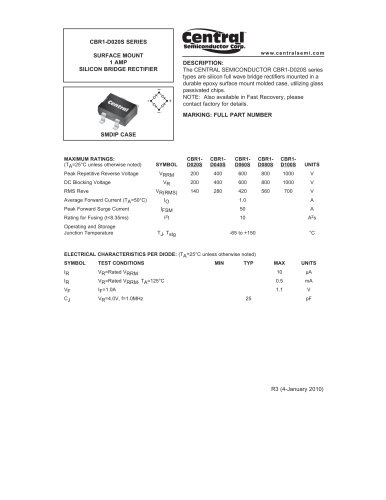 CBR1-D040S Surface mount Rectifer-Bridge General Purpose