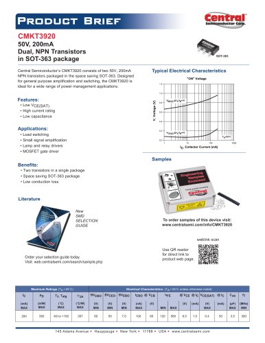 Transistors CMKT3920