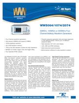 Model WW5064/1074/2074  50MS/s, 100MS/s or 200MS/s Four-Channel Arbitrary Waveform Generator