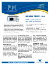 MODELS PM8571/2A 50MHz Single/Dual Channel Pulse Waveform Generators