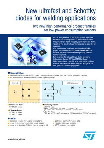 New ultrafast and Schottkyy diodes for welding applications