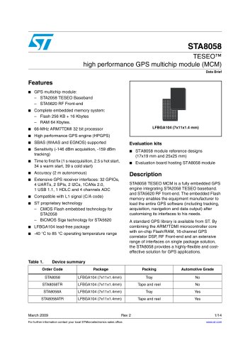 STA8058 GPS multi-chip module 