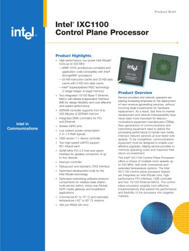 Intel® IXC1100 Control Plane Processor