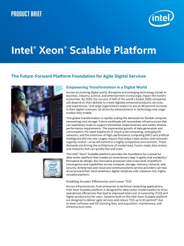 Intel® Xeon® Scalable Platform