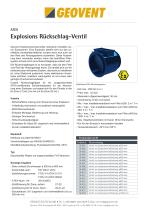 Explosions Rückschlag-Ventil - ATEX