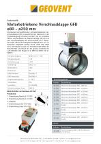 Motorbetriebene verschlussklappe GFD-24 - ø80 - ø500mm