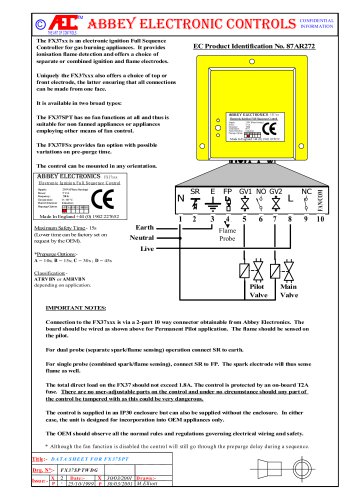 FX37SPT IGNITION CONTROL BOX