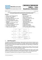 CMX993/CMX993W 30MHz – 1GHz Quadrature Modulator