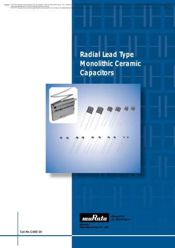 Radial Lead Type Monolithic Ceramic Capacitors