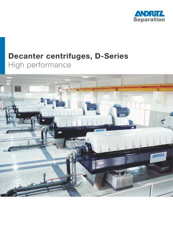 Decanter centrifuges, D-Series