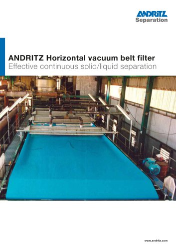 Horizontal vacuum belt filter