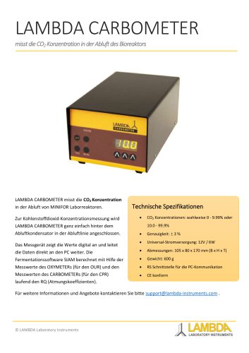 LAMBDA CARBOMETER – Messung der CO2-Konzentration in der Abluft