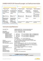 LAMBDA MASSFLOW Gas-Durchflussregler - Prospekt - 2