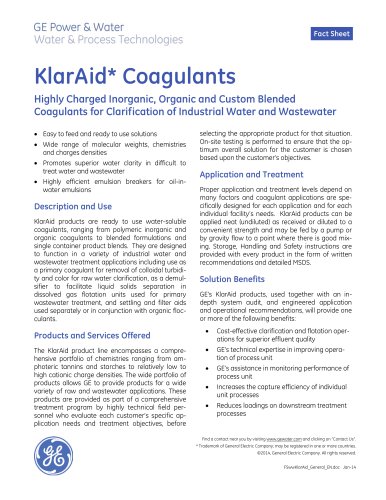 KlarAid Coagulants