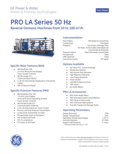 PRO LA Series 50 Hz