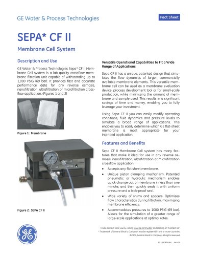 Sepa CF II Membrane Cell System