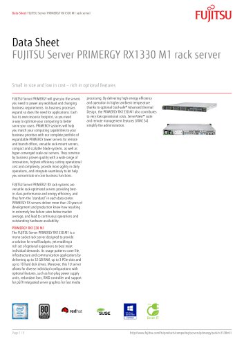 Data sheet - PRIMERGY RX1330 M1