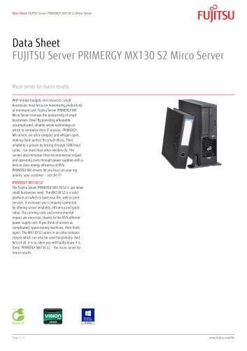 FUJITSU Server PRIMERGY MX130 S2 Mirco Server