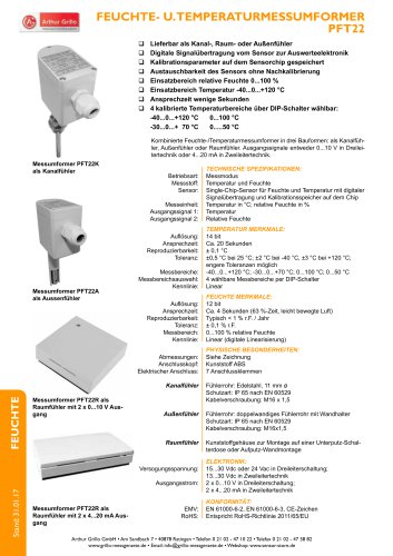 Datenblatt PFT22