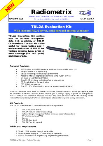 TDL2A Evaluation Kit