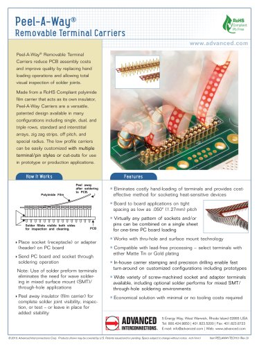 Peel-A-Way® Removable Terminal Carriers