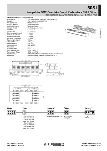 Kompakter SMT-Board-to-Board Verbinder