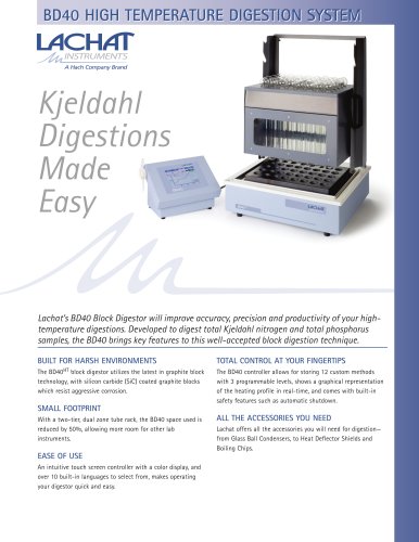 BD40 High Temperature Digestion System