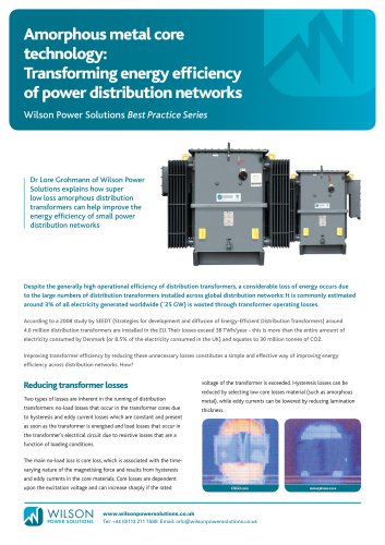 Amorphous Metal Core Technology_WPS_best practice series