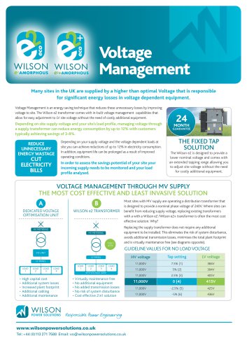 Wilson Voltage Management Overview