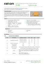 Space Voltage Controlled Crystal Oscillator TE200 VCXO Series 200 Spatial Flat Pack