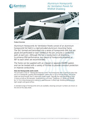 Aluminium Honeycomb Vent Panels