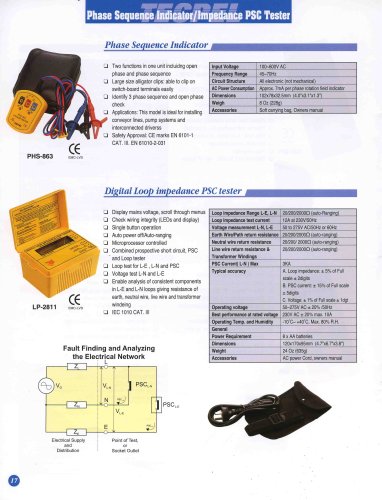 Phase Sequence Indicator/Impedance PSC Tester