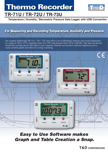 Temperautre Humidity Barometric pressure Data logger with USB 